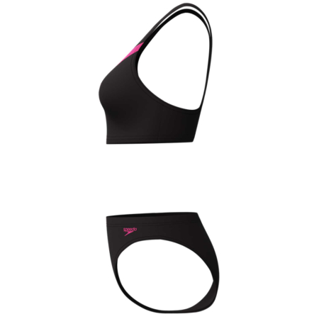Costum inot femei 2 piese Speedo Hyperboom roz/negru – Endurance Pro, rezistent la clor [1]