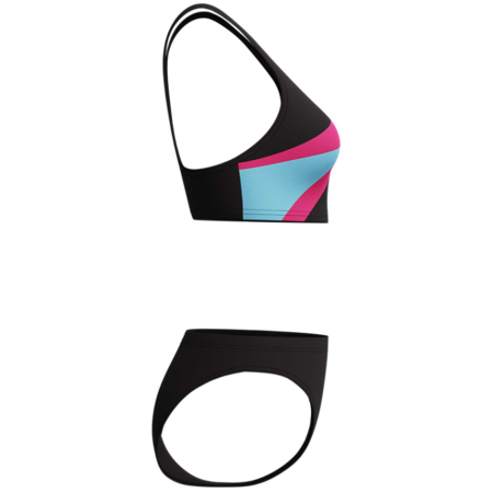 Costum inot femei 2 piese Speedo Hyperboom roz/negru – Endurance Pro, rezistent la clor [3]