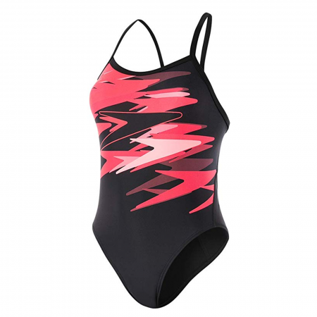 Costum inot femei Speedo Boom Placement Thinstrap negru/rosu [0]