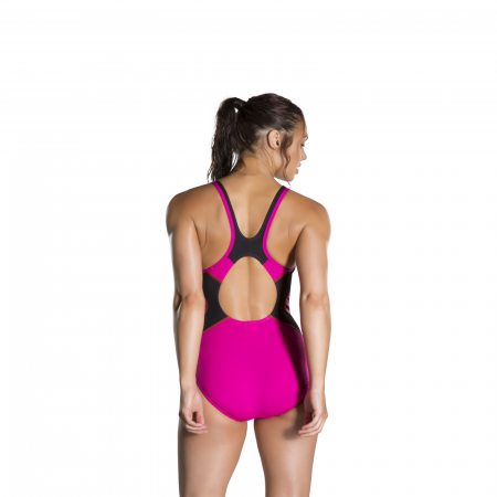 Costum inot femei Speedo Muscleback Fit roz/rosu [3]