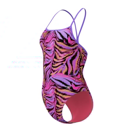 ARTICOLE INOT SPEEDO - Costum inot femei Speedo Printed Turnback negru/roz