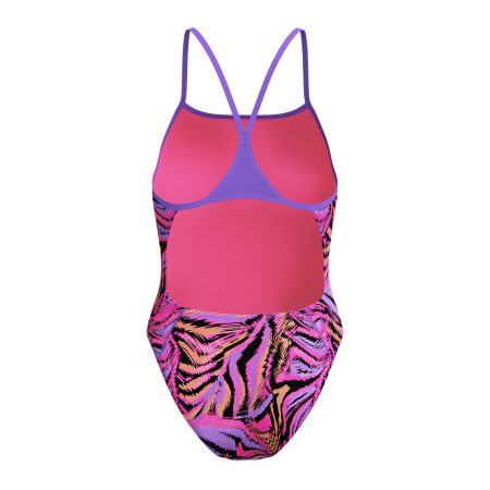 Costum inot femei Speedo Printed Turnback negru/roz [3]