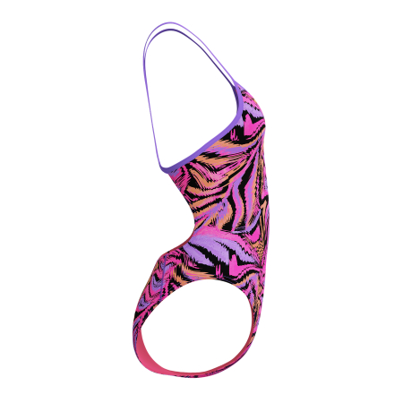 Costum inot femei Speedo Printed Turnback negru/roz [1]