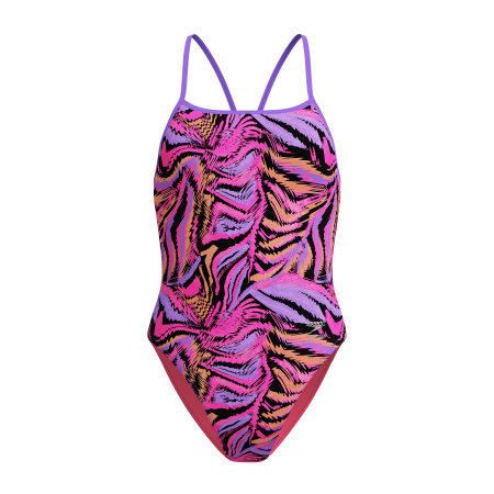 Costum inot femei Speedo Printed Turnback negru/roz [2]