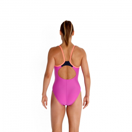 Costum inot femei Speedo Thinstrap mov/portocaliu [1]