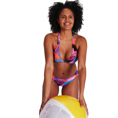 Costum inot femei Speedo Triangle bleumarin/rosu [5]