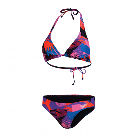 Costum inot femei Speedo Triangle bleumarin/rosu [0]