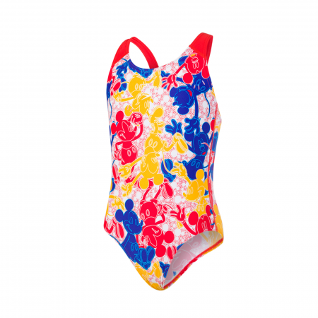 Costum inot fete Speedo Disney Mickey Mouse Allover Spbk albastru/rosu [0]