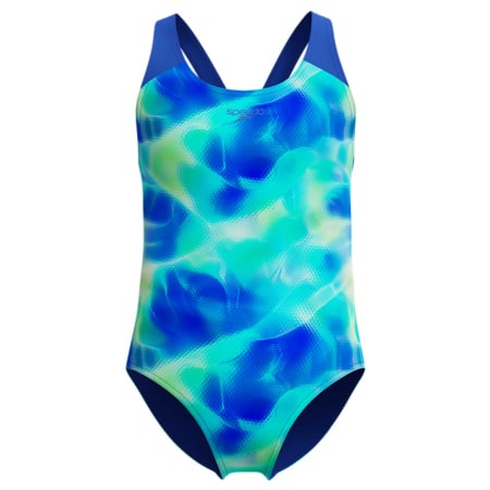 ARTICOLE INOT SPEEDO - Costum inot fete Speedo Splashback Albastru/Verde– Endurance+, rezistent la clor