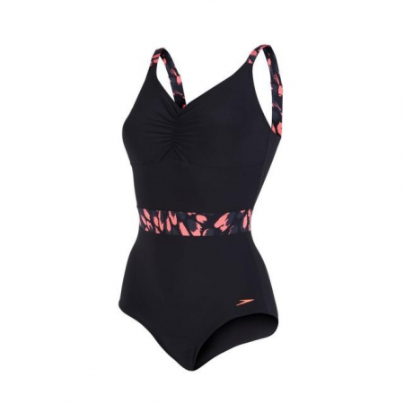 Costum inot Speedo Sculpture Crystalshine negru/rosu [2]