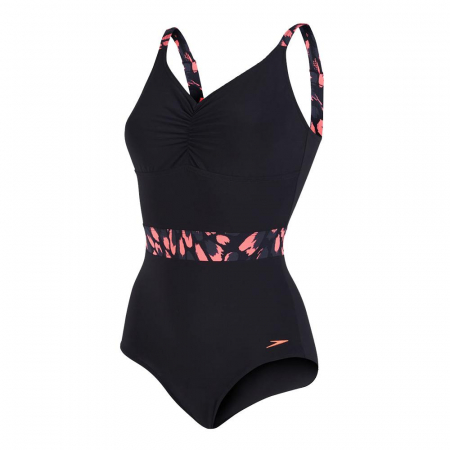 Costum inot Speedo Sculpture Crystalshine negru/rosu [0]