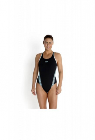 Costum pentru femei Speedo monogram muscleback negru/albastru [3]