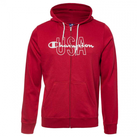 Hanorac Champion Hooded Full Zip Sweatshirt rosu [0]