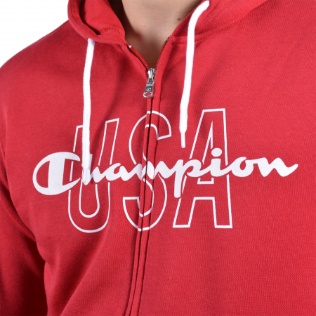 Hanorac Champion Hooded Full Zip Sweatshirt rosu [1]