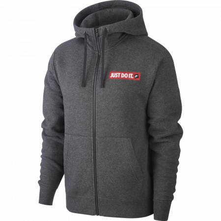 Hanorac cu fermoar barbati Nike Nsw Jdi Hoodie Fz Flc Bstr gri [0]