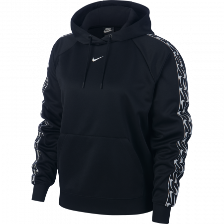 Hanorac cu gluga femei Nike W Nsw Hoodie Po Logo Tape negru [0]