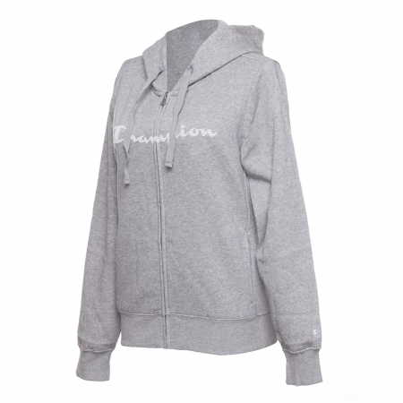 Hanorac sport cu fermoar femei Champion Hooded Full Zip Sweatshirt gri [0]