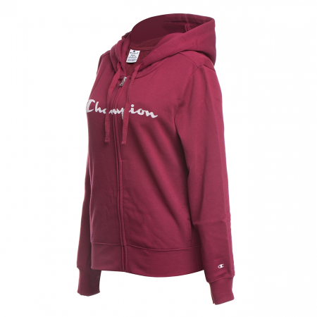 Hanorac sport cu fermoar femei Champion Hooded Full Zip Sweatshirt visiniu [0]