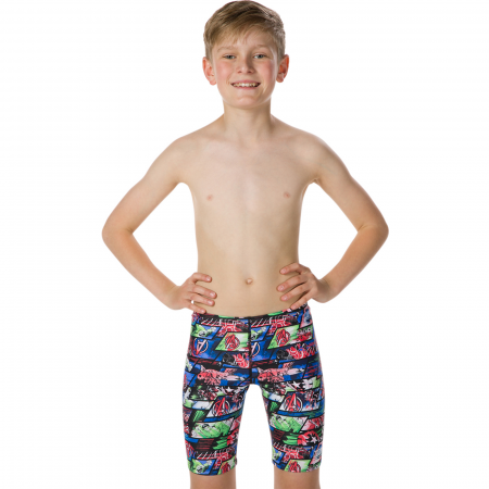 Jammer baieti Speedo Disney Marvel Allover Digi, negru/albastru [2]