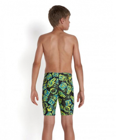 Jammer Speedo pentru copii Allover print negru/verde [3]