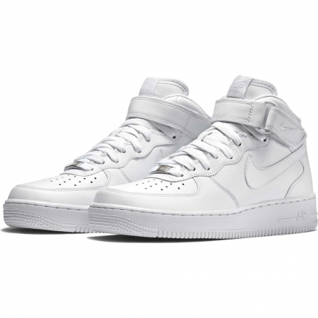 Pantofi sport inalti barbati Nike Air Force 1 Mid '07 alb [1]