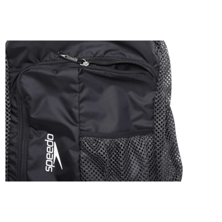 Rucsac Speedo Ventilator Deluxe Mesh Bag negru – geanta plasa piscina, uscare rapida, compartiment frontal [2]