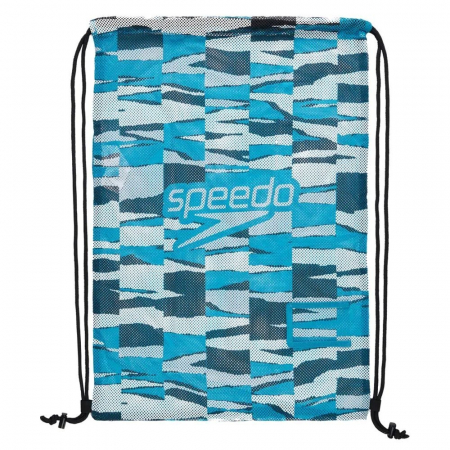 Saculet de plasa pentru accesorii inot Speedo Printed albastru/negru [1]