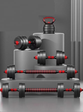 Set gantera/haltera Orion negru/rosu, greutate 30 kg [6]