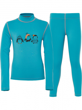 Set lenjerie termica fete Brille Warm albastru [0]