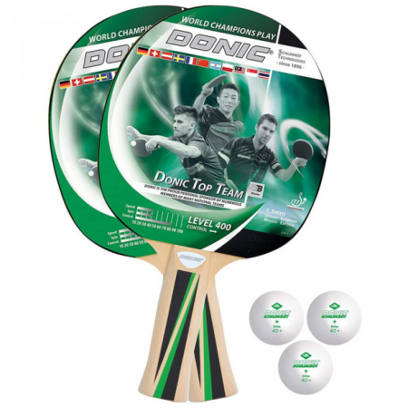 Set Premium tenis de masa DonicSchildkröt - Top Team 400, 2 palete, 3 mingii si husa transport [7]