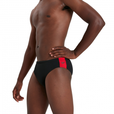 Slip inot barbati Speedo Boom Logo Splice negru/rosu [1]