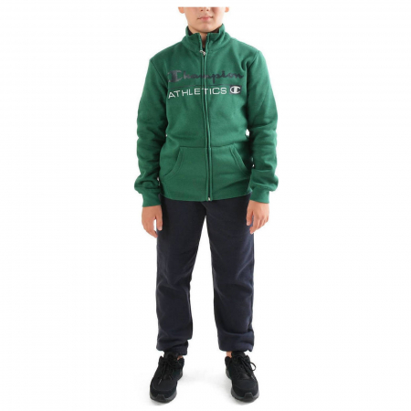 Trening copii Champion Full Zip Ultra Light Fall Fleece verde/bleumarin [2]
