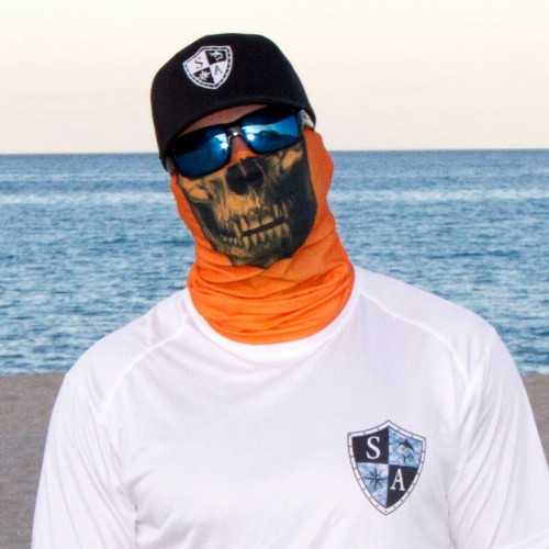 Bandana SA Face Shield Orange Skull [3]