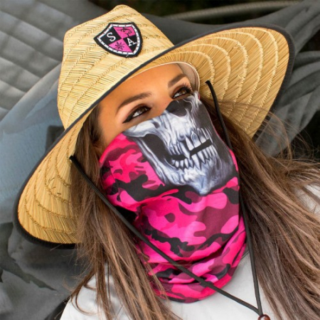 Bandana SA Face Shield Pink Military Camo [2]