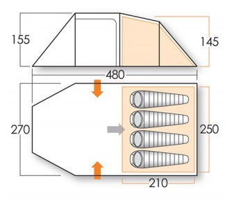Cort Beta 450 XL pentru 4 persoane [1]