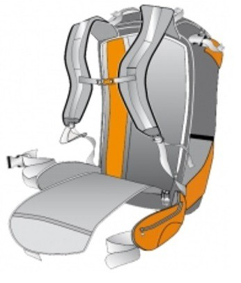 Rucsac TSL Snowalker 15 litri Negru - Rosu [1]