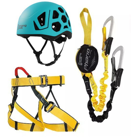 VIA FERRATA - Set Via Ferrata Hex Casca Albastra
