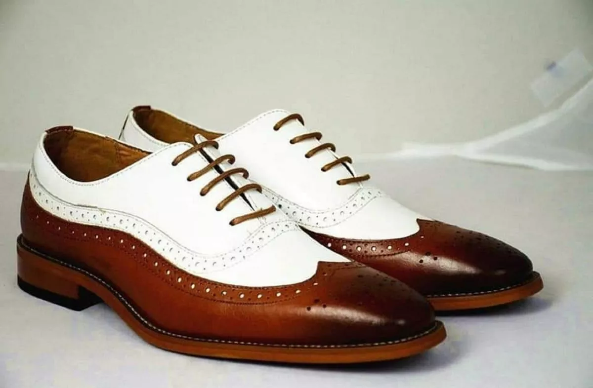 Pantofi mire - Pantofi alb-maro deosebiti