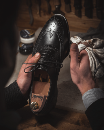 Pantofi mire - Pantofi din piele negri eleganti
