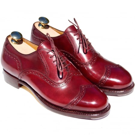 Pantofi mire - Pantofi la comanda din piele, model rosu Oxford Taveni