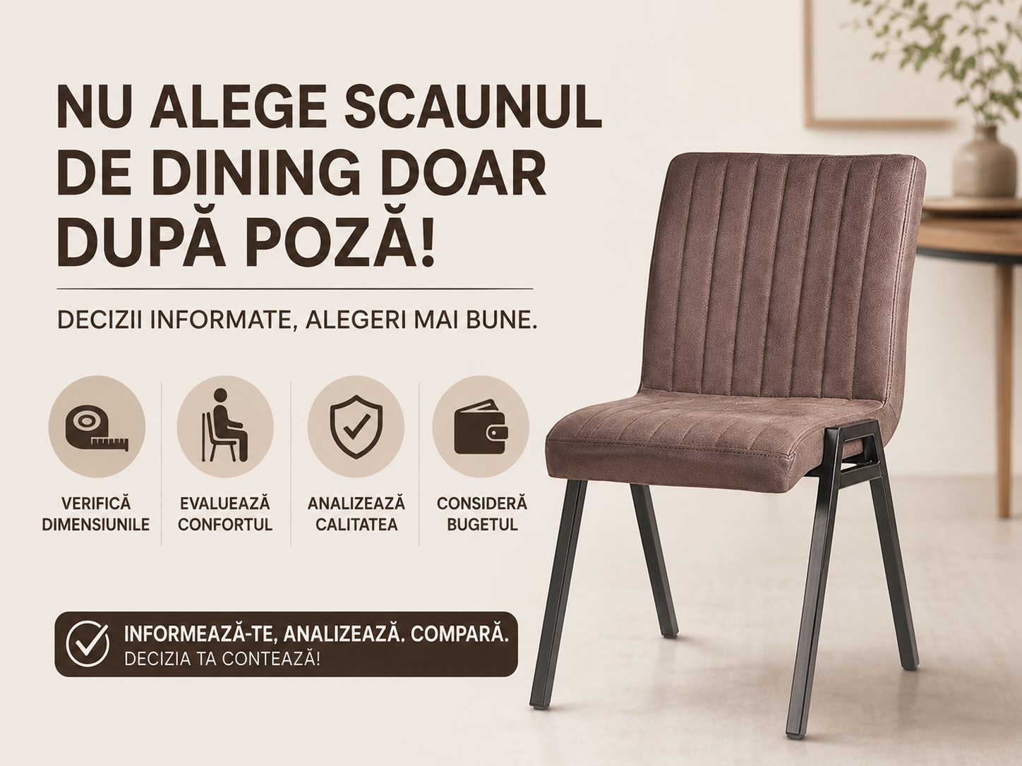 Cum alegi scaunul de dining potrivit pentru casa ta