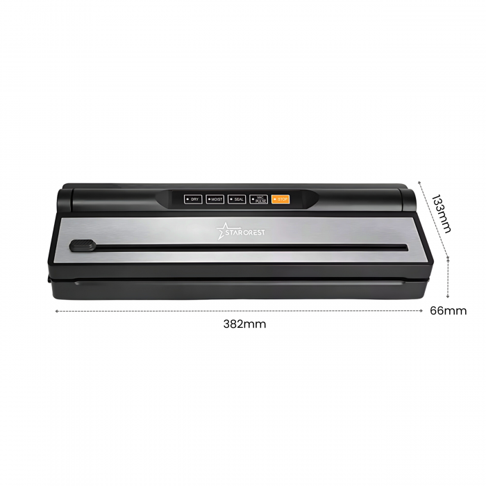 Aparat de vidat si sigilat STARCREST VS-6016, 110W, Touch Control, 5 Functii, Furtun de vidare caserole, Cutter incorporat, Negru/Inox [9]