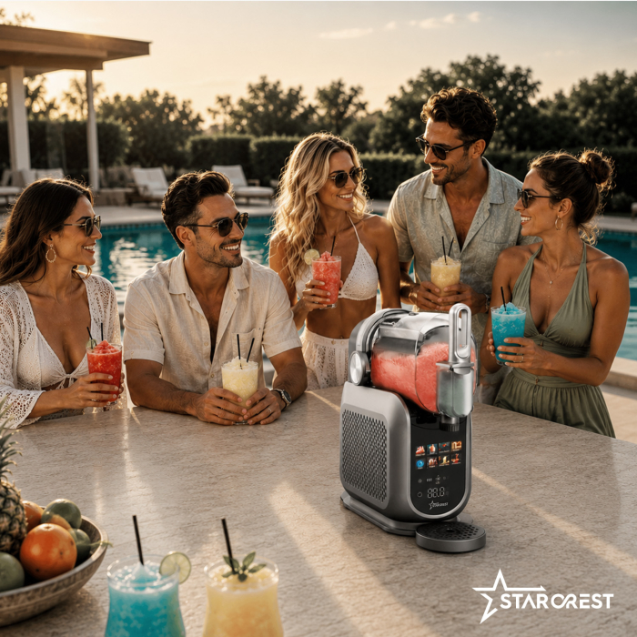 Aparat pentru Slushy/Granita si Inghetata STARCREST IceMix SSI-2518PRO, 2.5L, Panou de control tactil, 8 Programe, Carte retete, Gri/Negru [8]