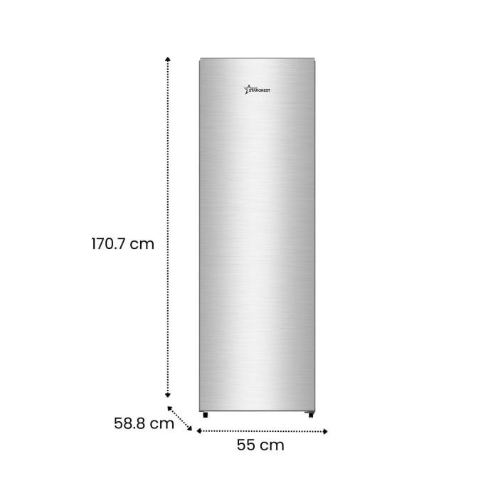 Congelator NoFrost STARCREST SUF-213NF-IX, 213 L, Clasa E, 6 Compartimente, Termostat Digital, Usi reversibile, H 170.7 cm, Inox [11]