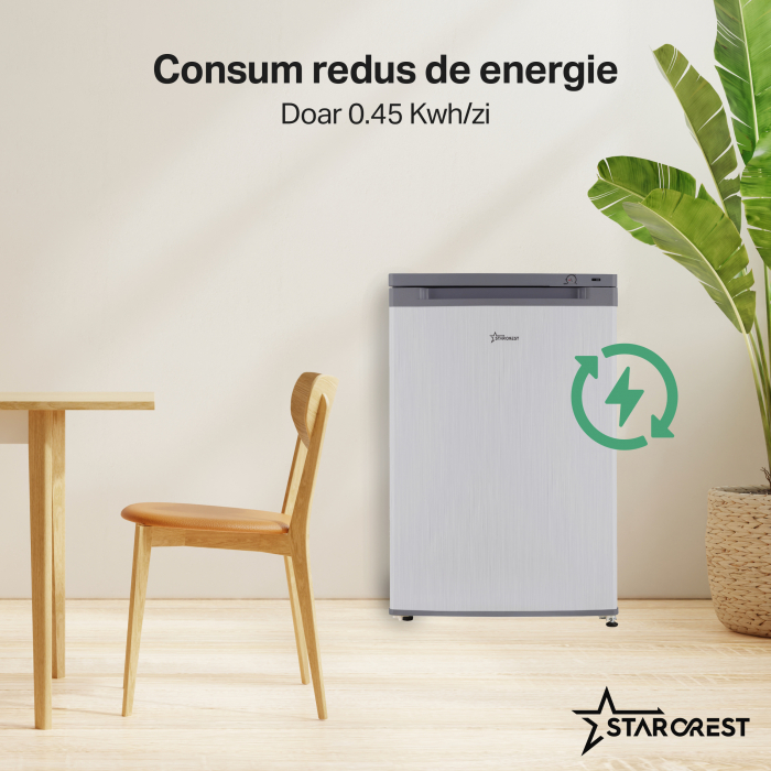Congelator STARCREST SUF-86SI, Clasa E, Capacitate 80 L, 3 sertare, H 84.5 cm, Gri [4]