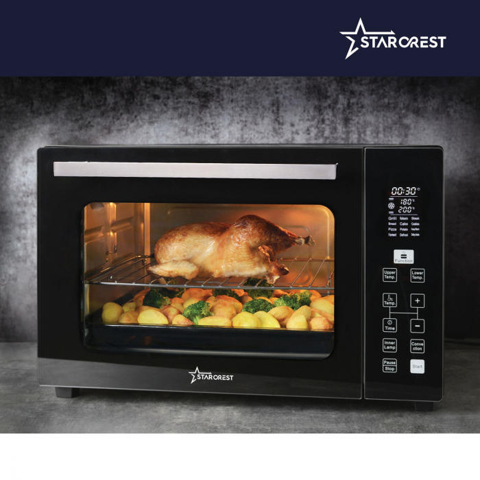 Cuptor electric STARCREST SO-3511BK, 35L, 1500W, Rotisor, Convectie, 12 Programe predefinite, Interfata digitala, Negru [11]