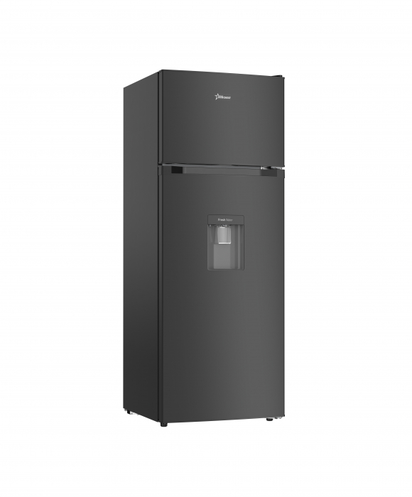 Frigider cu 2 usi STARCREST SF-203WD-BKE, 203 L, Clasa E, Dozator Apa, Iluminare LED, Termostat Ajustabil, Usi reversibile, H 145 cm, Negru