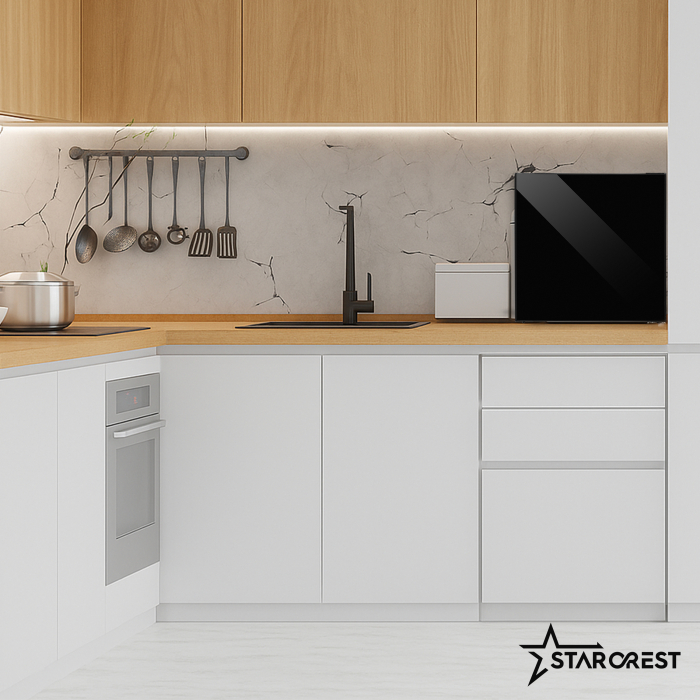 Frigider minibar STARCREST SMB-47GLS-BK, Design modern, 46 l, Clasa E, H 48.8 cm, Sticla Neagra [7]