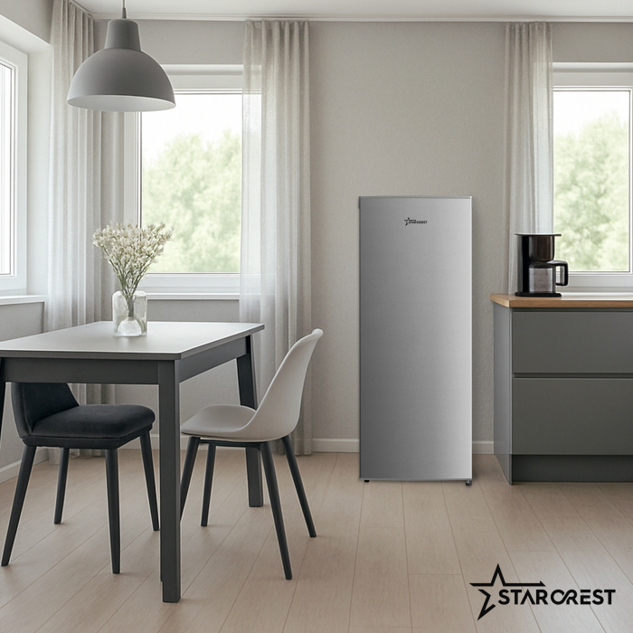 Frigider - Racitor cu o usa STARCREST SFL-230IXE, 230 l, Clasa E, Termostat reglabil, Rafturi ajustabile, H 142 cm, Inox [6]