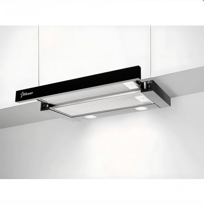 Hota incorporabila telescopica STARCREST STH-550BK, Putere de absorbtie 550 m3/h, 1 Motor, 2 Trepte putere, 60 cm, Negru [4]